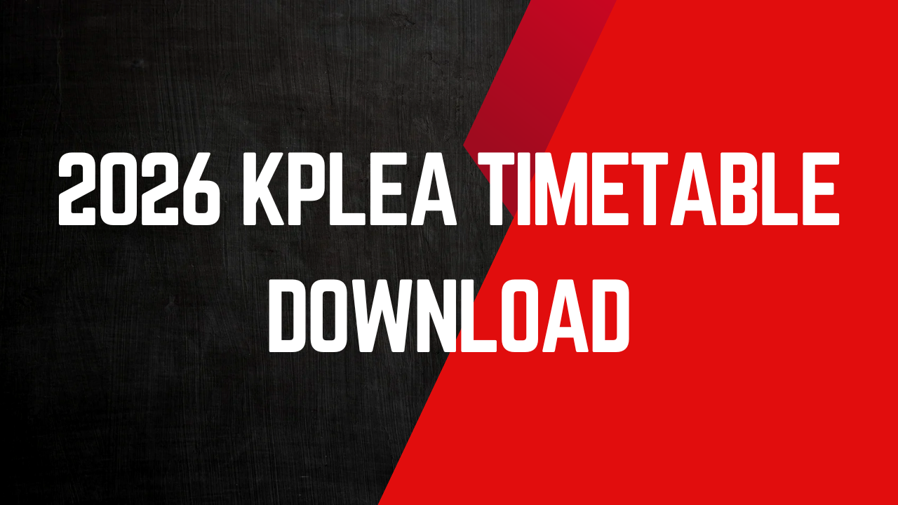 2026 kplea timetable download