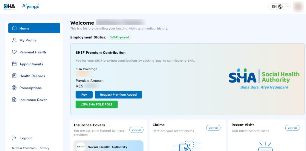 Afyayangu Login Successful