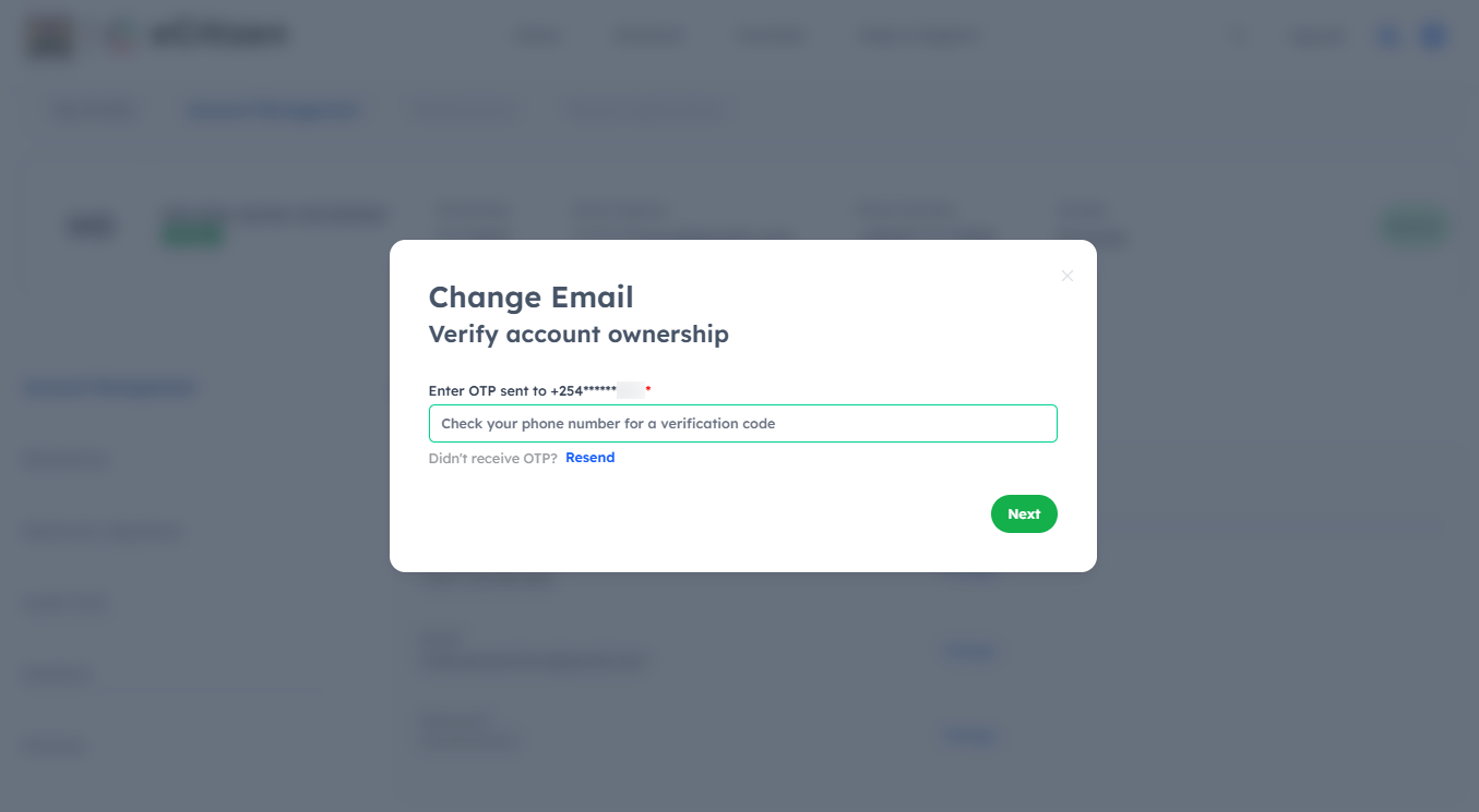 Enter OTP Sent To Phone Number