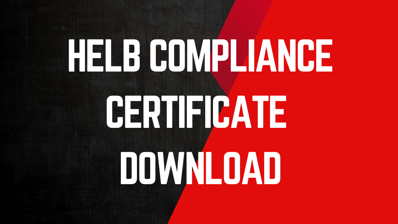 HELB Compliance Certificate Download
