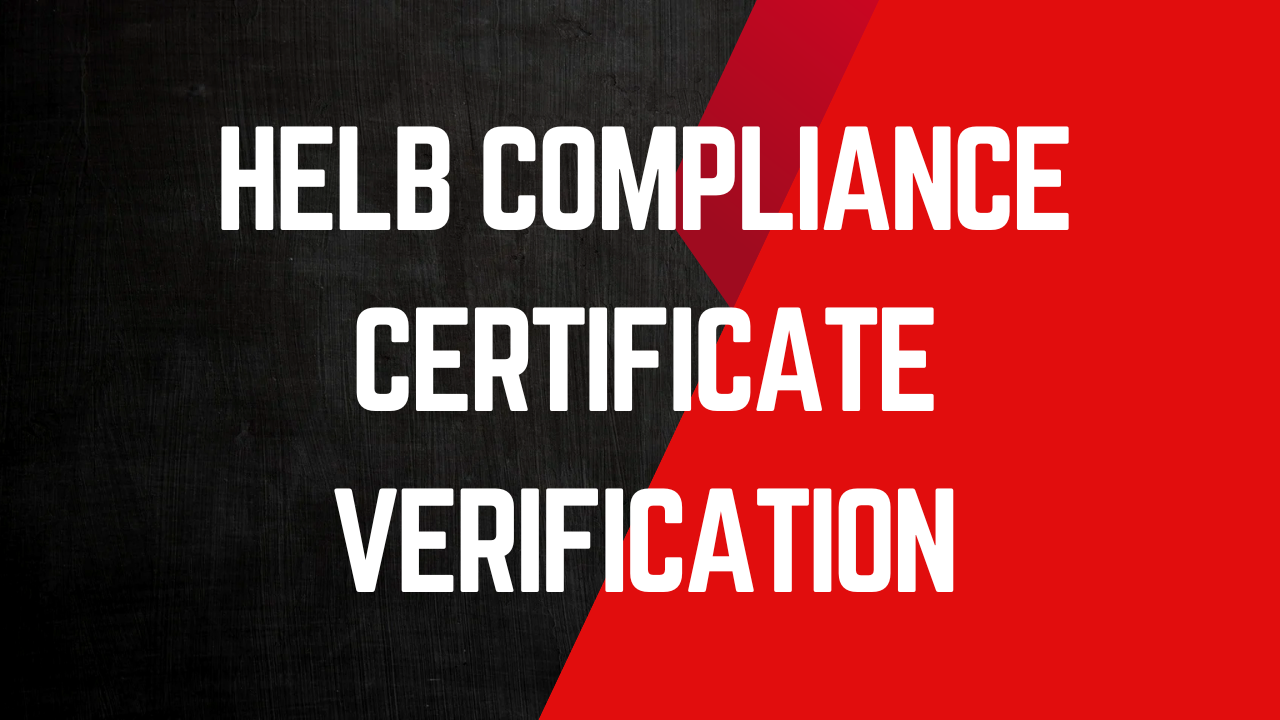 HELB Compliance Certificate Verification