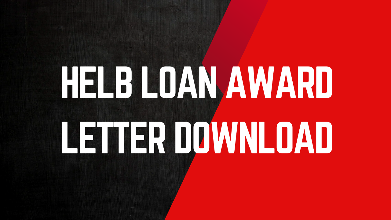 HELB Loan Award Letter Download