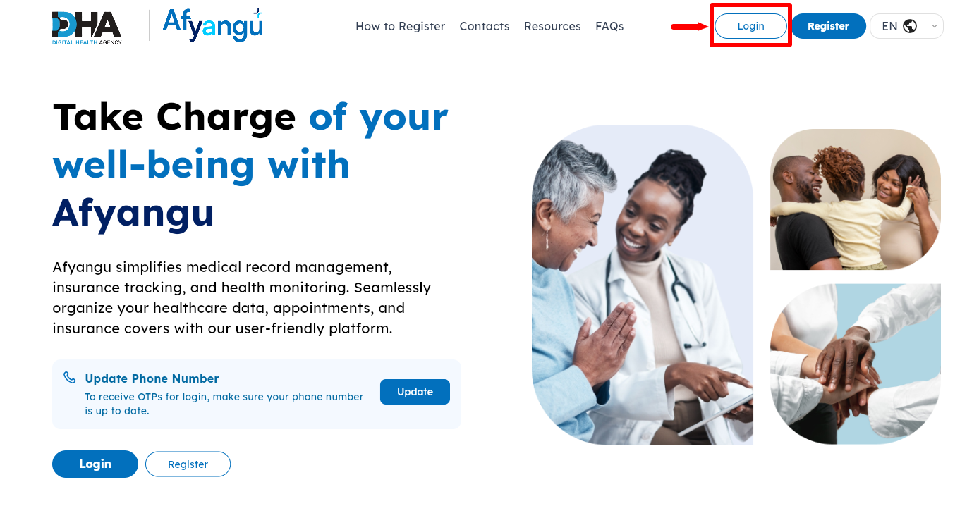 click on login button