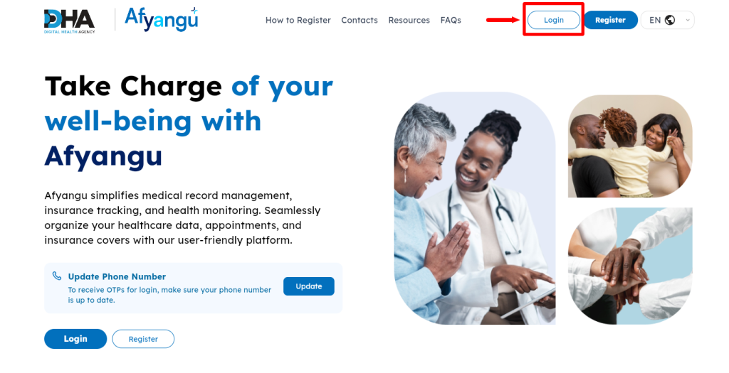 click on login