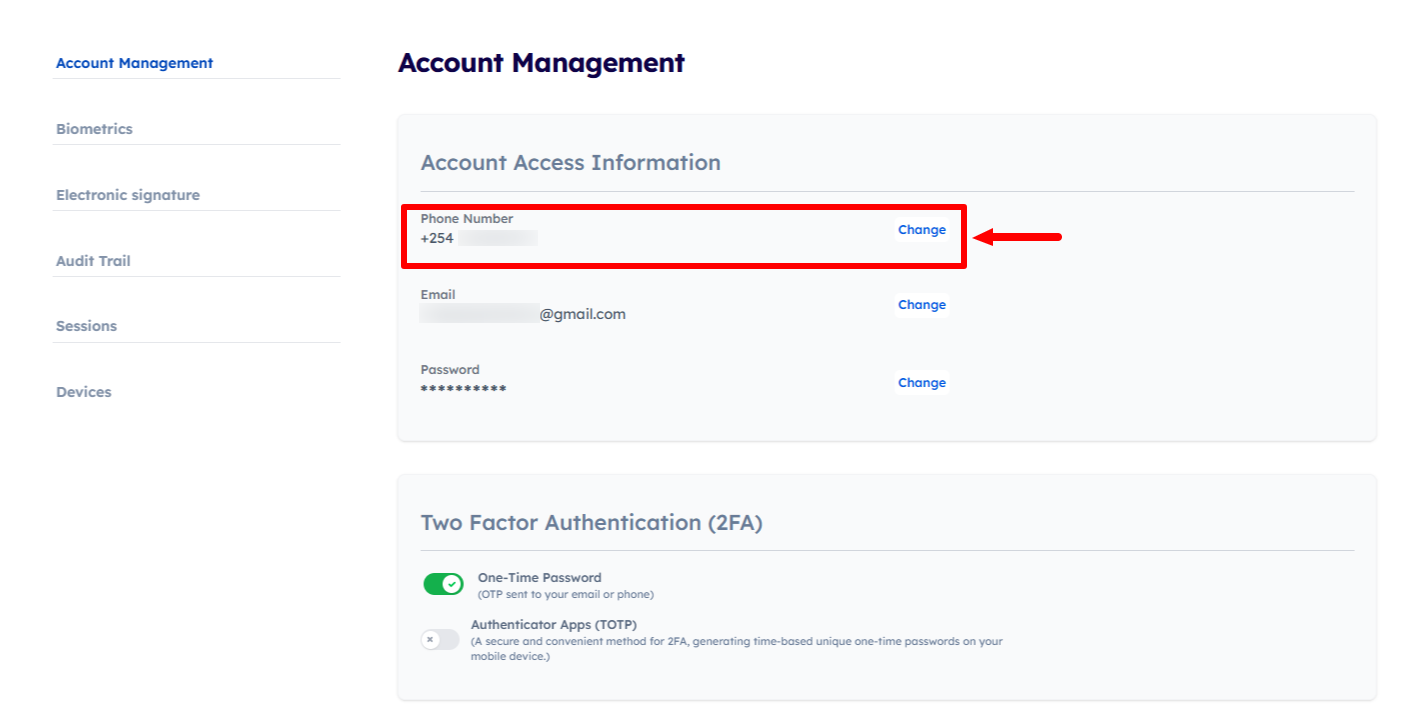 ecitizen account access information