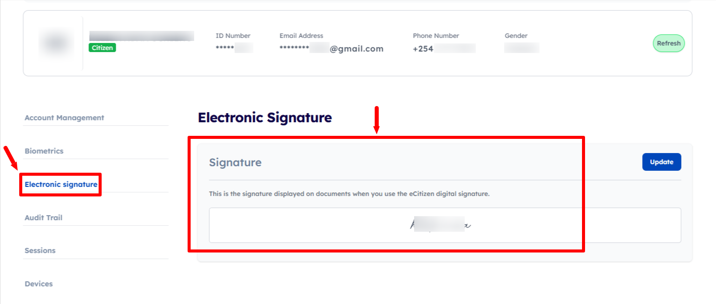 ecitizen electronic signature