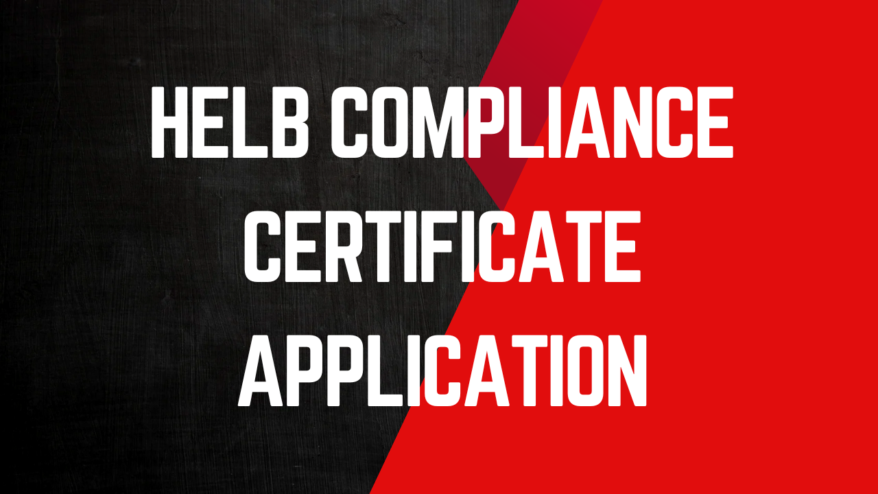 helb compliance certificate application