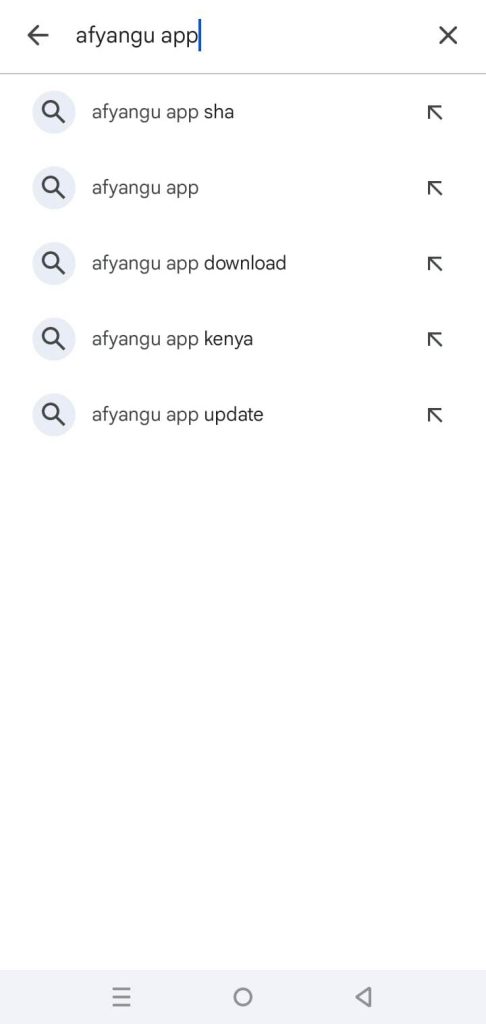 search afyangu app