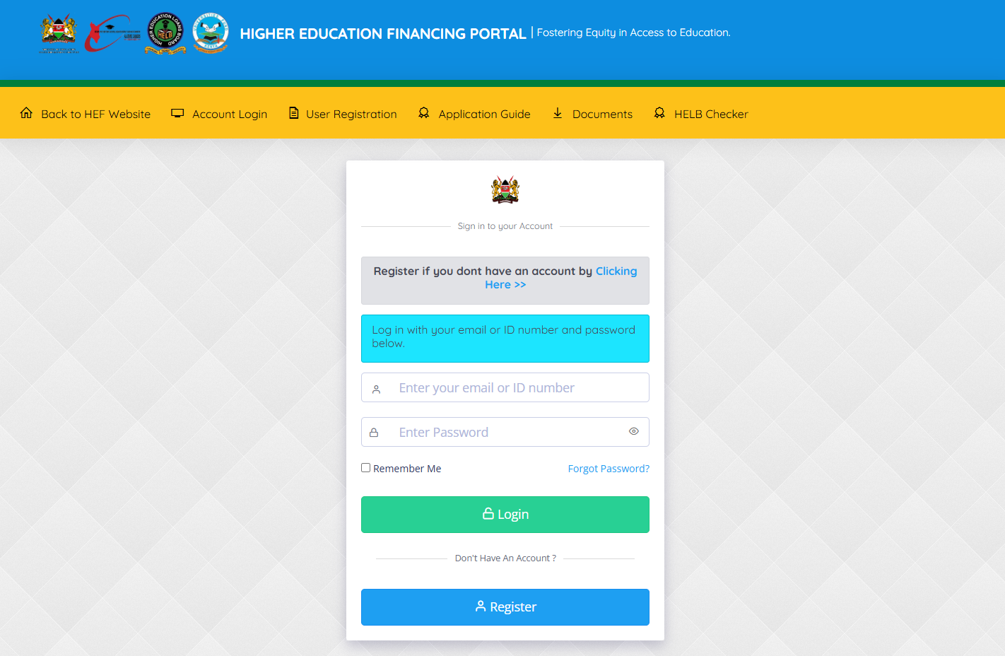 visit hef portal