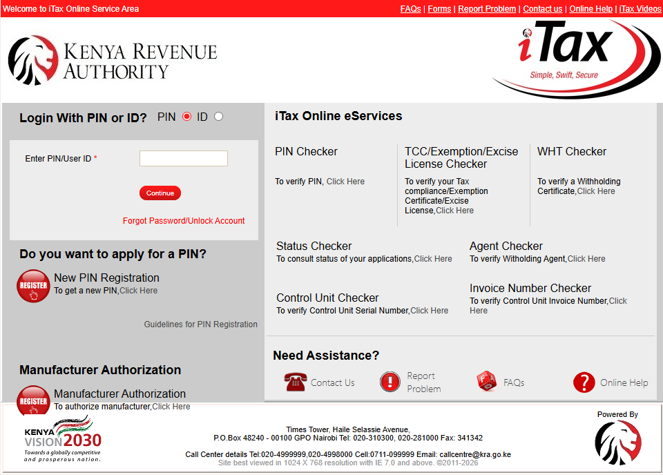 visit itax (kra portal)