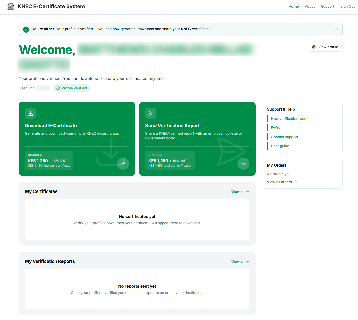 KNEC E-Certificate System